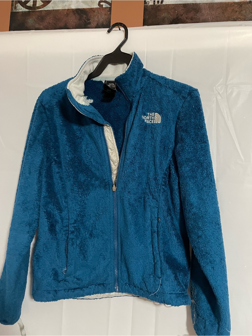 The North Face Women's Plush Full-Zip Teddy Jacket in Teal